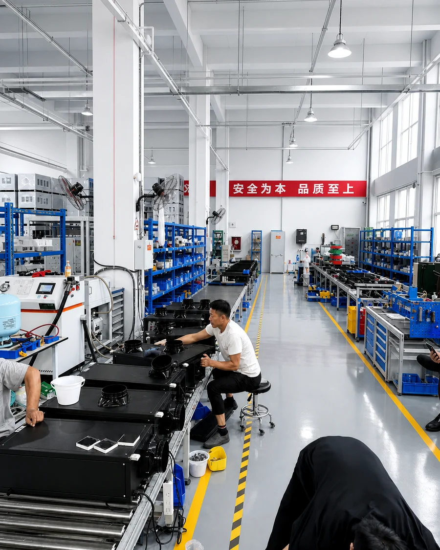 Humidity-control equipment assembly workshop